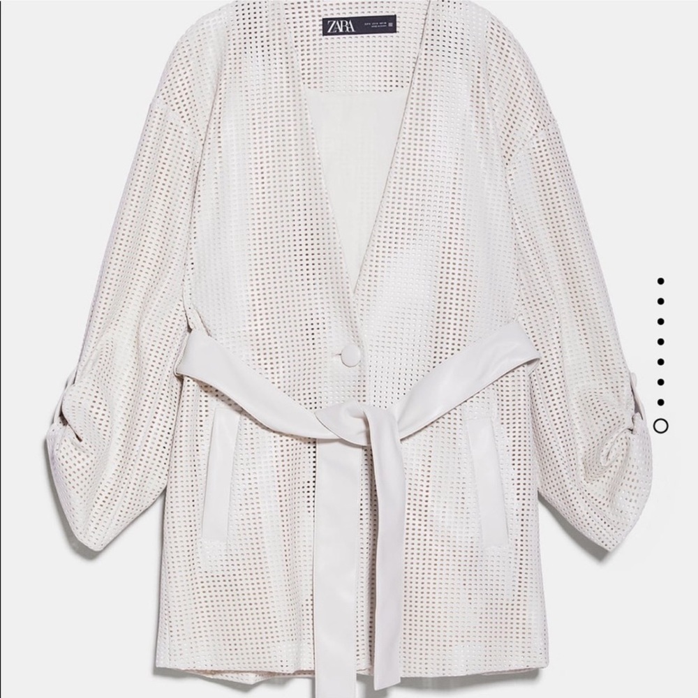 Zara Faux Leather Wrap Jacket NWT